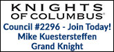 Knights of Columbus Sponsorship Banner